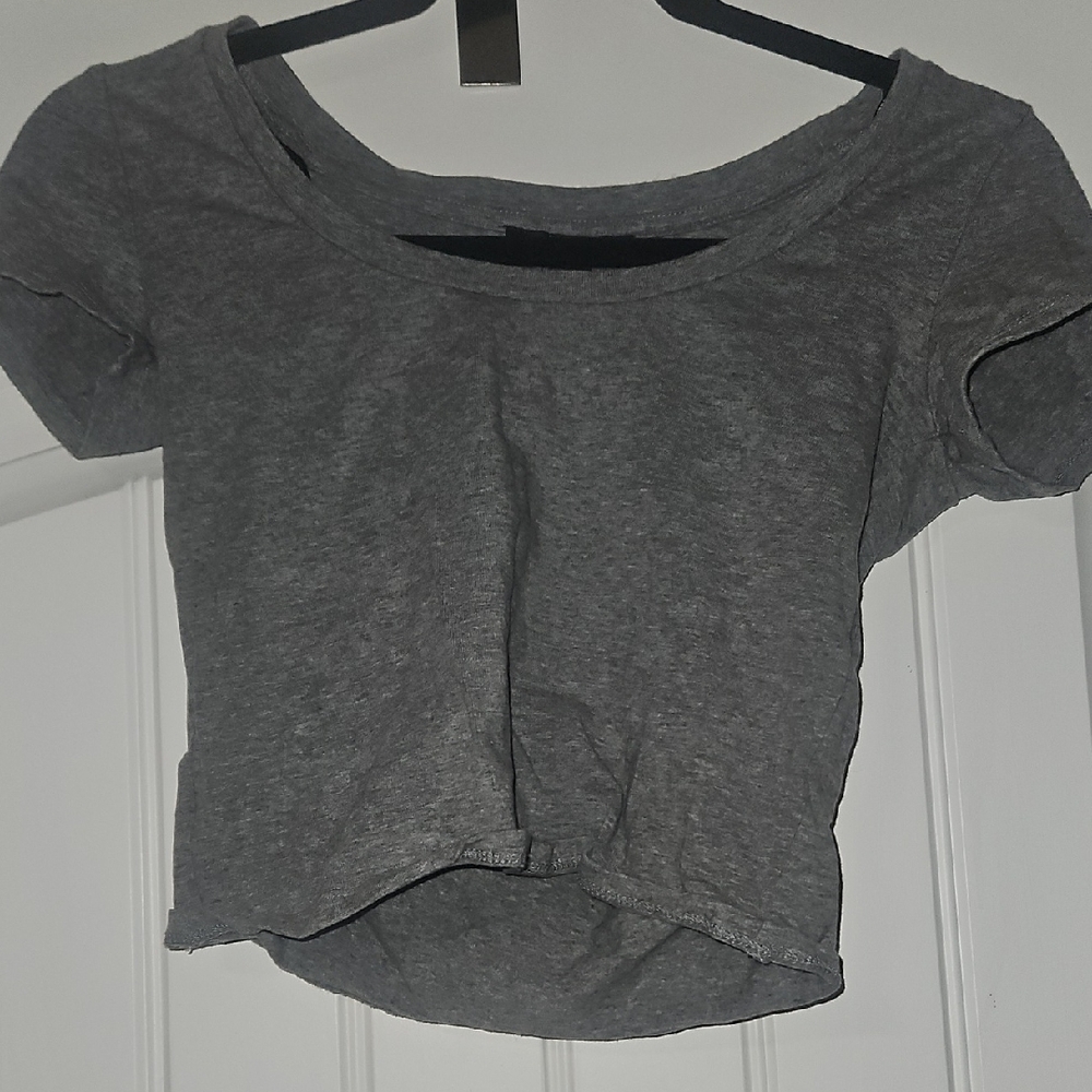 Forever 21 Charcoal Crop Top